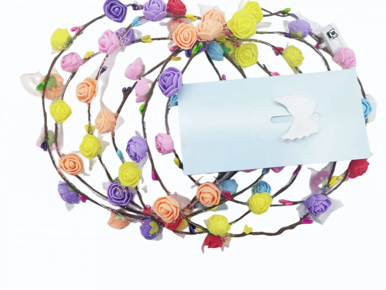 Вінок зі світлодіодними квітами, фото №5