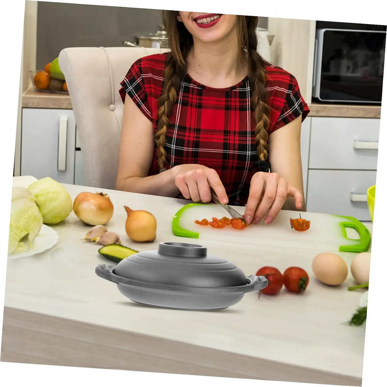 Каструля-касероль Gadpiparty керамічна антипригарна термостійка для плит та відкритого вогню, фото №4