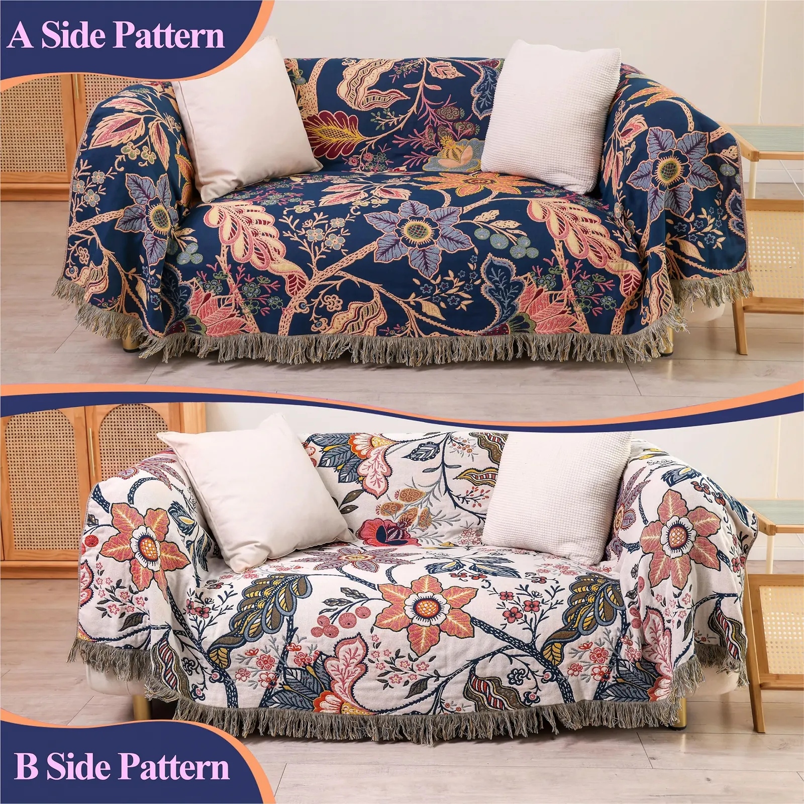 Покривало HOORDRY Boho, 100% бавовна, фото №3 Покривало HOORDRY Boho, 100% бавовна, фото №3