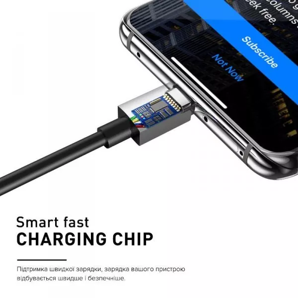 Кабель Luxe Cube USB-microUSB 3А 2м черный 8886888698483, фото №3