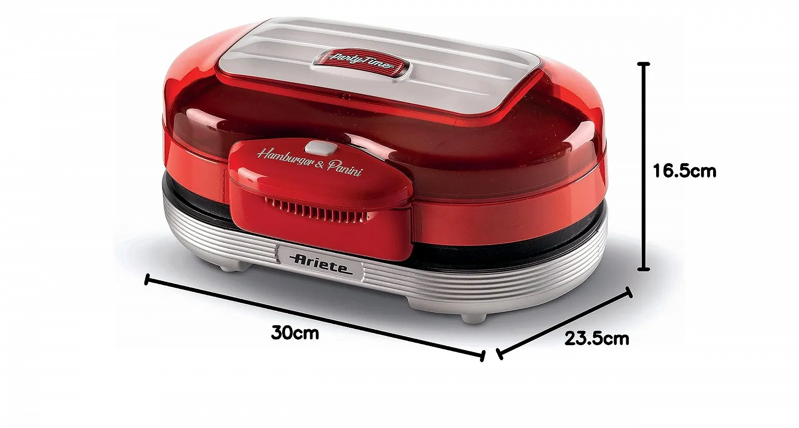 Тостер для бургеров Ariete Party Time 205, электрический, красный, фото №6 Тостер для бургеров Ariete Party Time 205, электрический, красный, фото №6