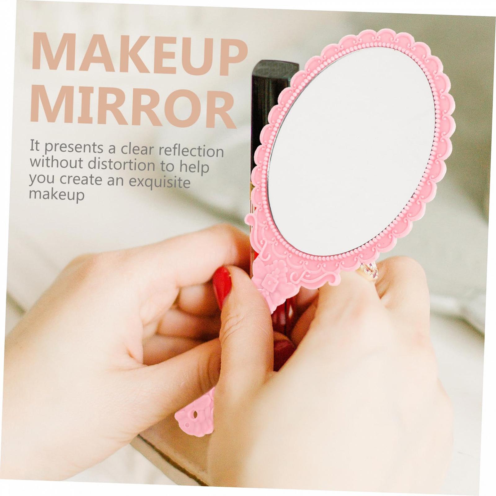 Дзеркало Angoily Портативний Пластиковий Міні з мереживом для макіяжу 4 шт. квітковий, фото №3 Дзеркало Angoily Портативний Пластиковий Міні з мереживом для макіяжу 4 шт. квітковий, фото №3