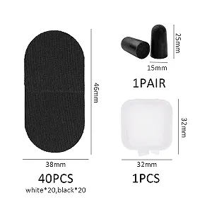 Смужка для сну 40 шт. з парою губчастих затичок для вух synthetic.ua - Фото 1