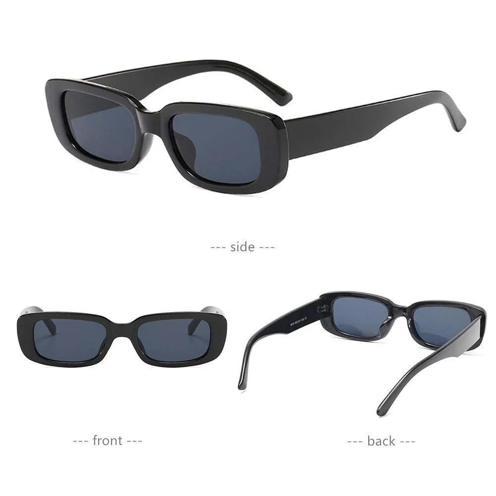 Сонцезахисні окуляри Прямокутні ADEWU Slim для жінок і чоловіків, у стилі ретро 90-х, із захистом від ультрафіолету, вінтажні, фото №3