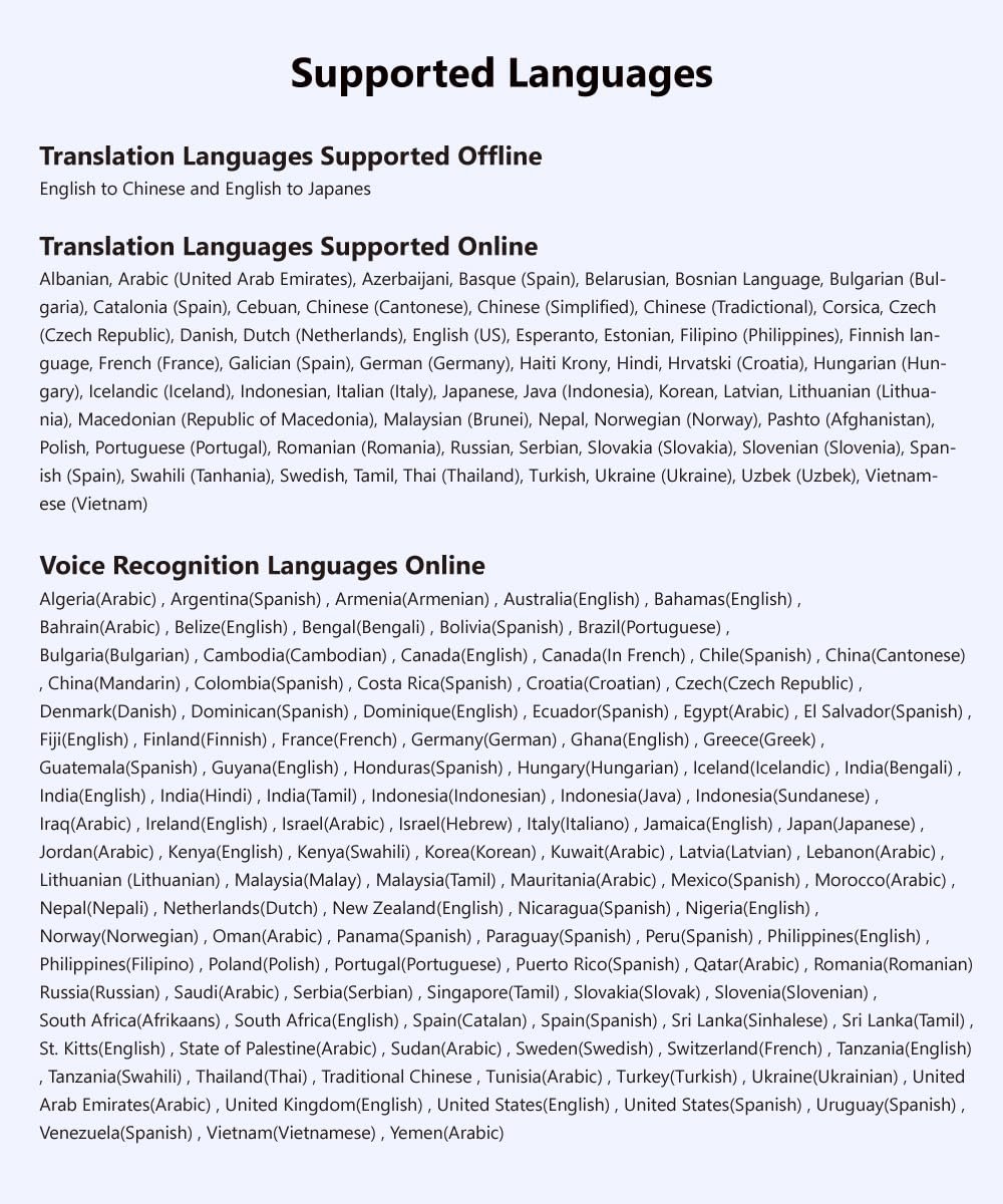 Переводчик английского в английском со сканером голосового вывода для ввода данных Автономный и Беспроводной, фото №9