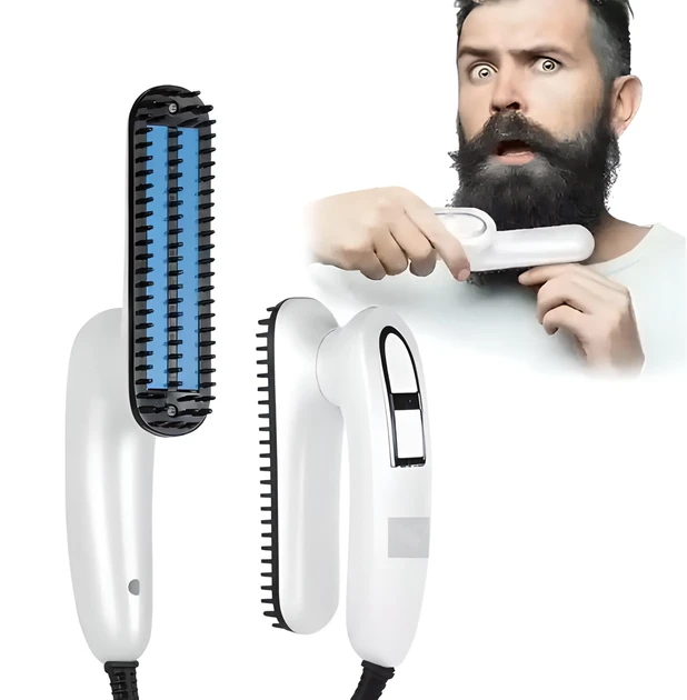 Утюжок-Гребень выпрямитель для бороды и волос Beard Hair Straightener EL-1319, фото №1 Утюжок-Гребень выпрямитель для бороды и волос Beard Hair Straightener EL-1319, фото №1