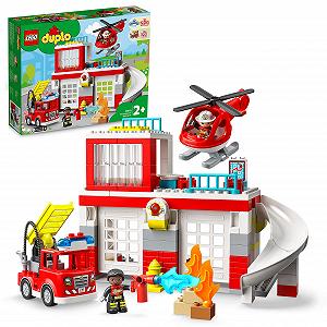 Конструктор LEGO Duplo 10970 Пожарная станция с вертолетом и пожарной машиной для детей от 2 лет - Фото 1