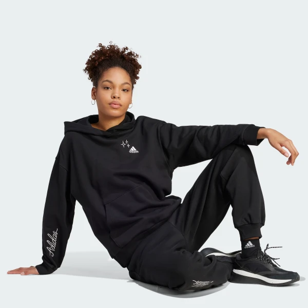 Штани SCRIBBLE EMBROIDERY FLEECE IJ8771 Adidas Чорний L, фото №5