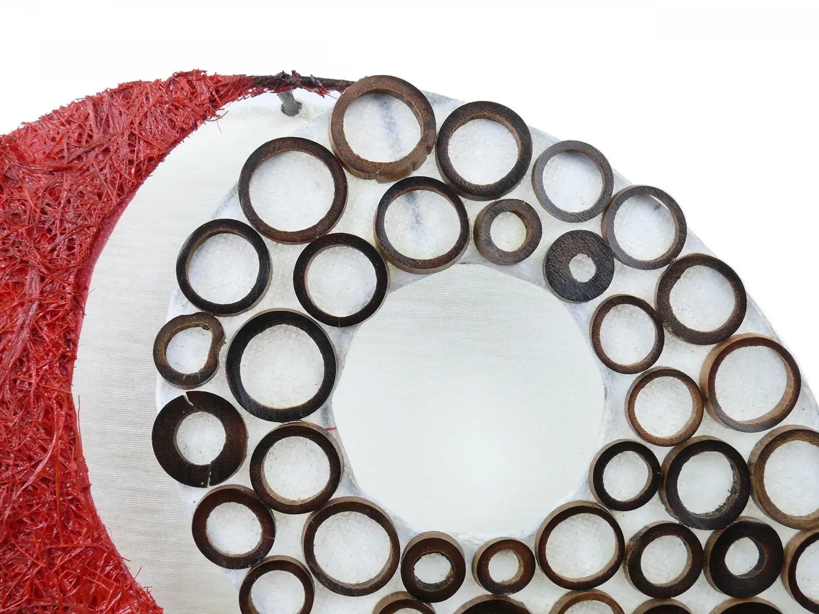 Настільна лампа Ying Yang Кругла, натуральні матеріали, діаметр 33 см, фото №3