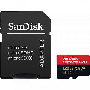 Карта памяти SanDisk 128 GB microSDXC UHS-I U3 Extreme Pro SD Adapter (SDSQXCD-128G-GN6MA) - Фото 1