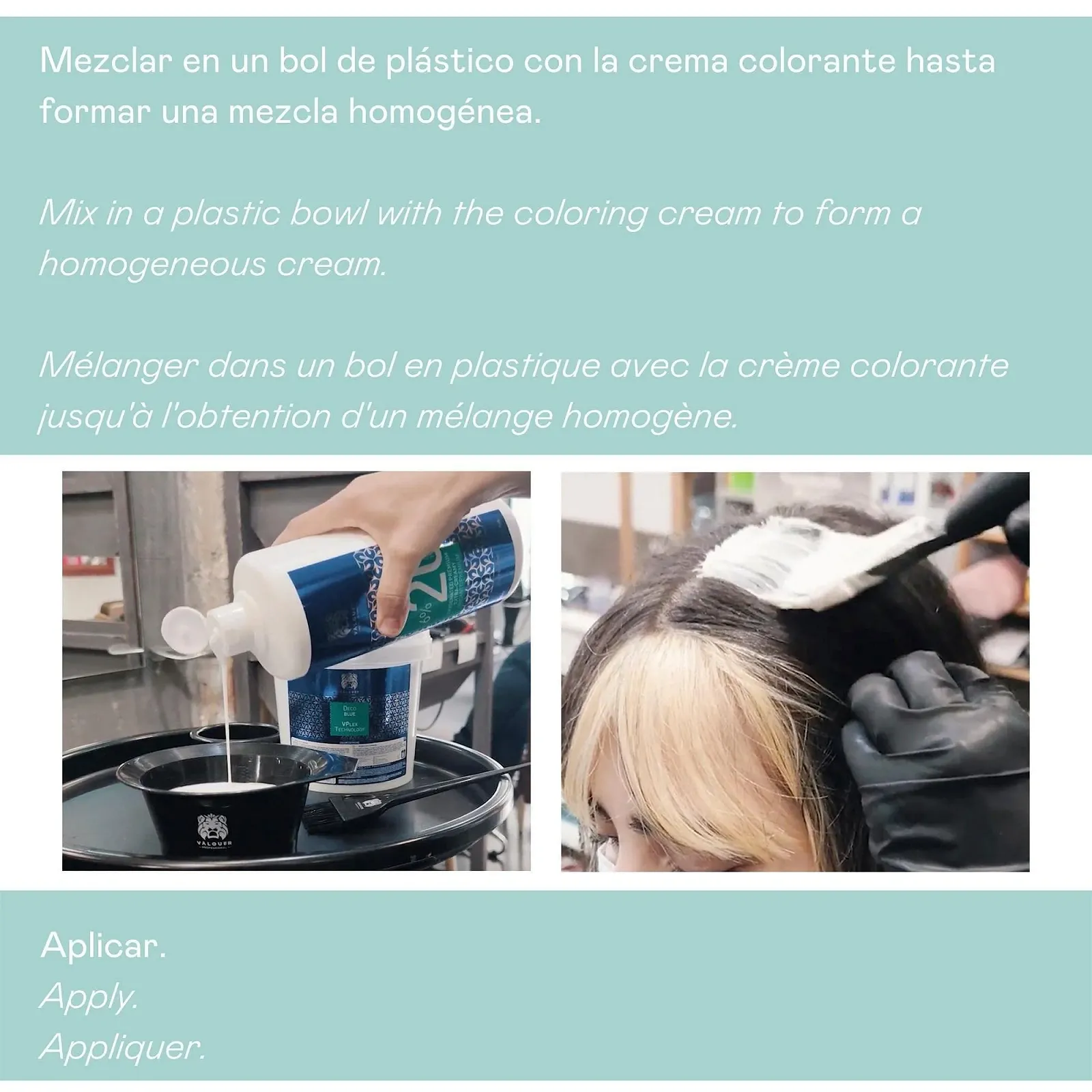 Крем-фарба Valquer Profesional Oxygenated Premium Ultra Creamy 9% (30 vol) для стійкої фарби для волосся - 1000 мл (2 шт. в упаковці), фото №7