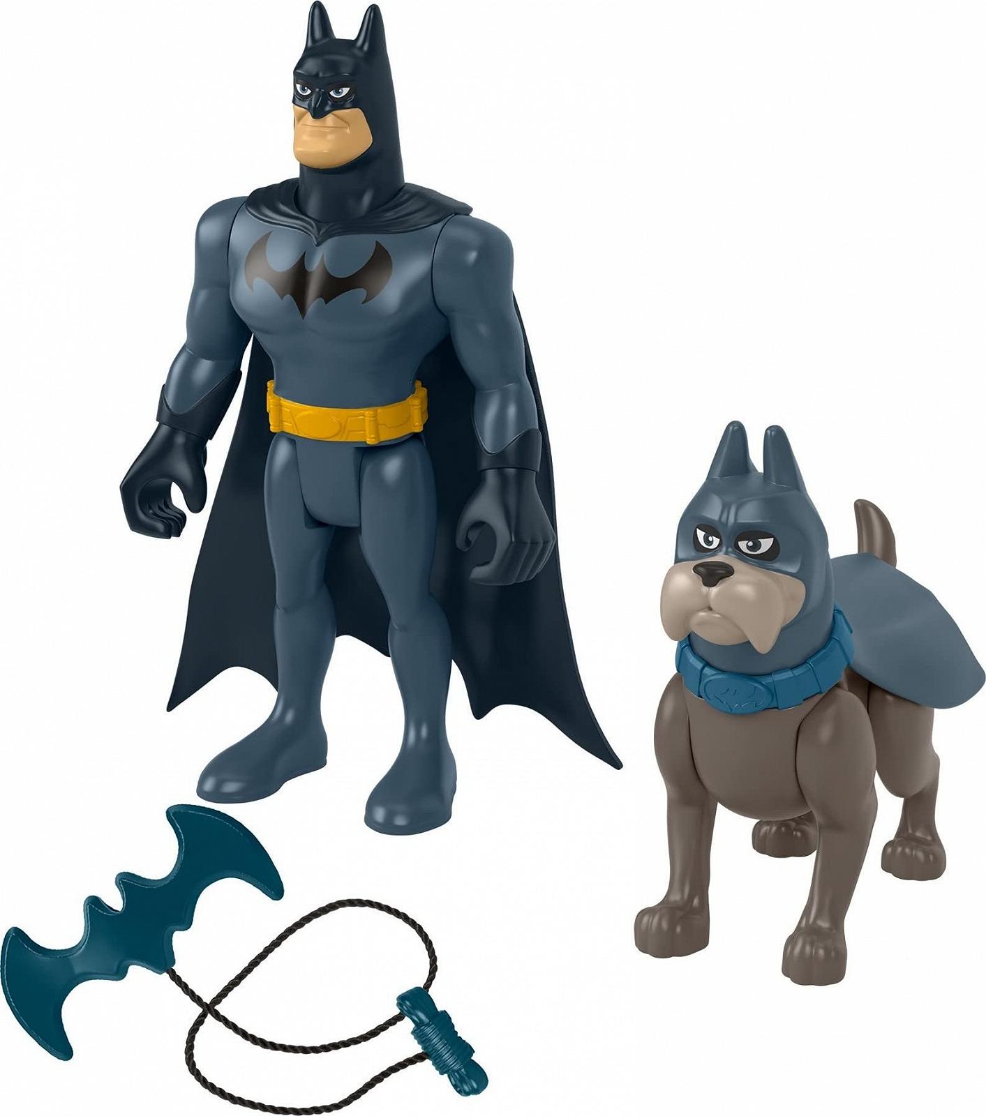 Набор фигурок Бэтмен и Эйс DC Super Pets DC League of Super-Pets, 2 подвижные фигурки и аксессуары, фото №1