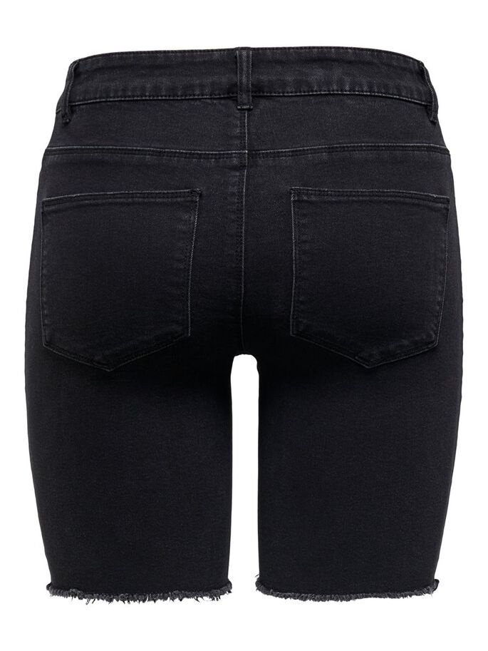 Шорты ONLY ONLSUN ANNE K MID SHRT RAW HEM BJ15690 15205854 Denim Черный S, фото №4