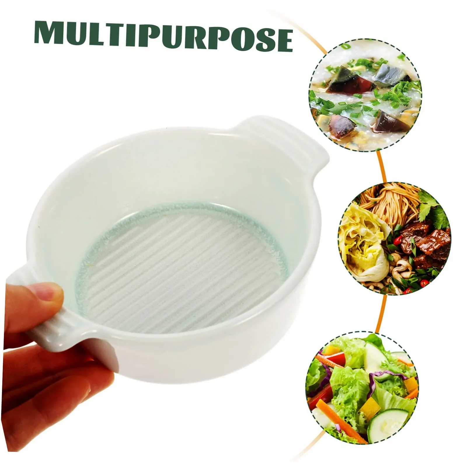 Миска для запікання VALICLUD керамічна кругла з двома ручками термостійка, фото №8