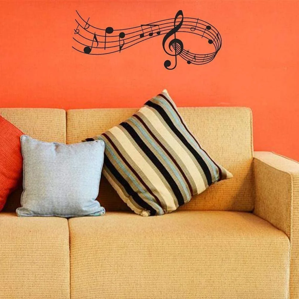 Наклейка на стіну Z6B7 Music Notes Melody 24 x 58 см, фото №5