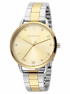 Женские часы Esprit Fun ES1L173M0095 Золотой, двухцветный корпус из нержавеющей стали, браслет, аналоговый, 3 Bar - Фото 1