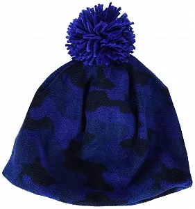 Детская шапка Regatta Fallon с принтом, полиэстеровый микрофлис и вязаный помпон - Фото 1