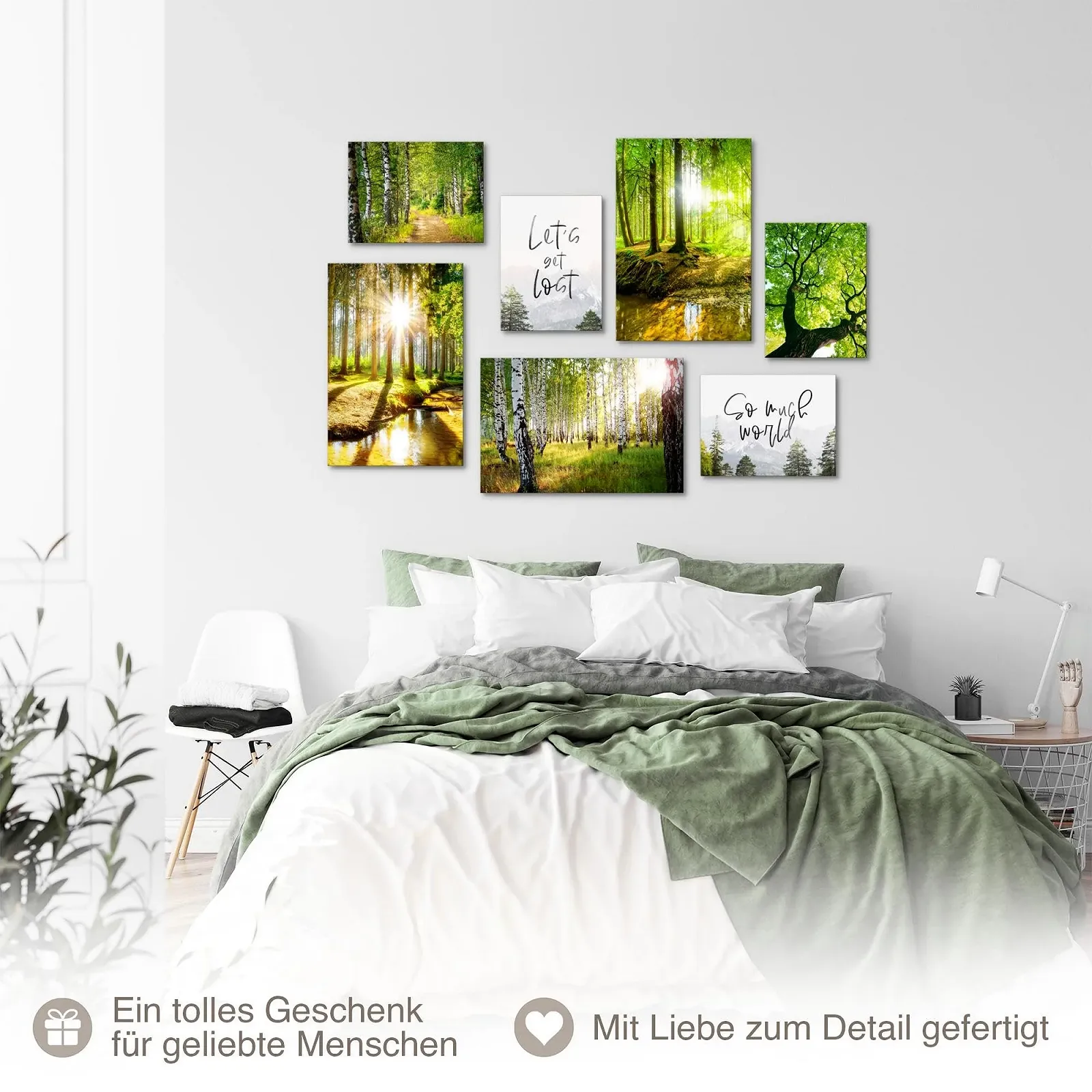 Набір картин Novart Pictures Forest Landscape N036672a 7 шт. зелений, фото №5