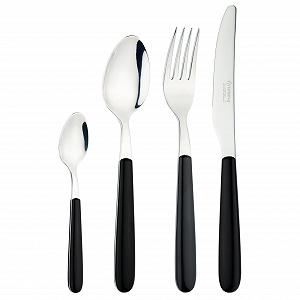 Набор столовых приборов Grunwerg Greenworks, 24 предмета, переработанный пластик, в коробке, экологически чистый, Oven Black - Фото 1