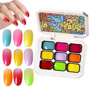 Гель-лак Mihauuke, 9 цветов, для рисования, шелковистый градиент цвета для свиданий, салонов, путешествий, дома, праздников - Фото 1