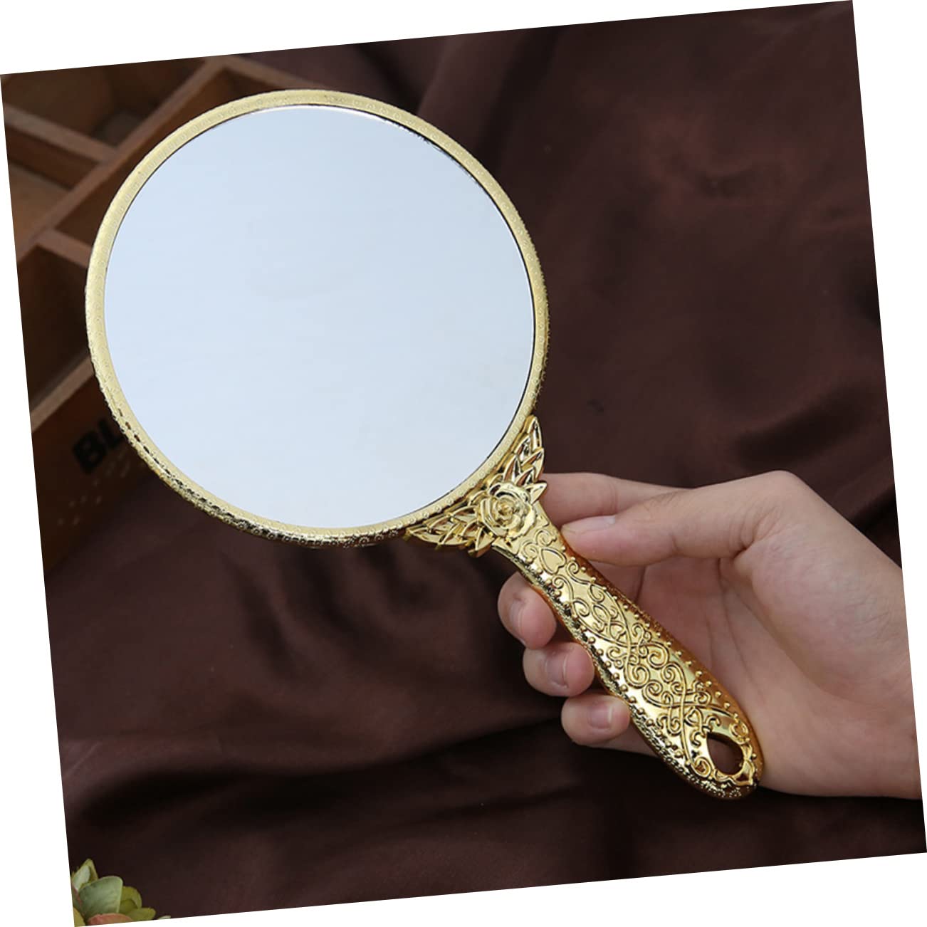 Зеркало Angoily Portable Makeup Mirror с ручкой набор на 10 шт, фото №3 Зеркало Angoily Portable Makeup Mirror с ручкой набор на 10 шт, фото №3
