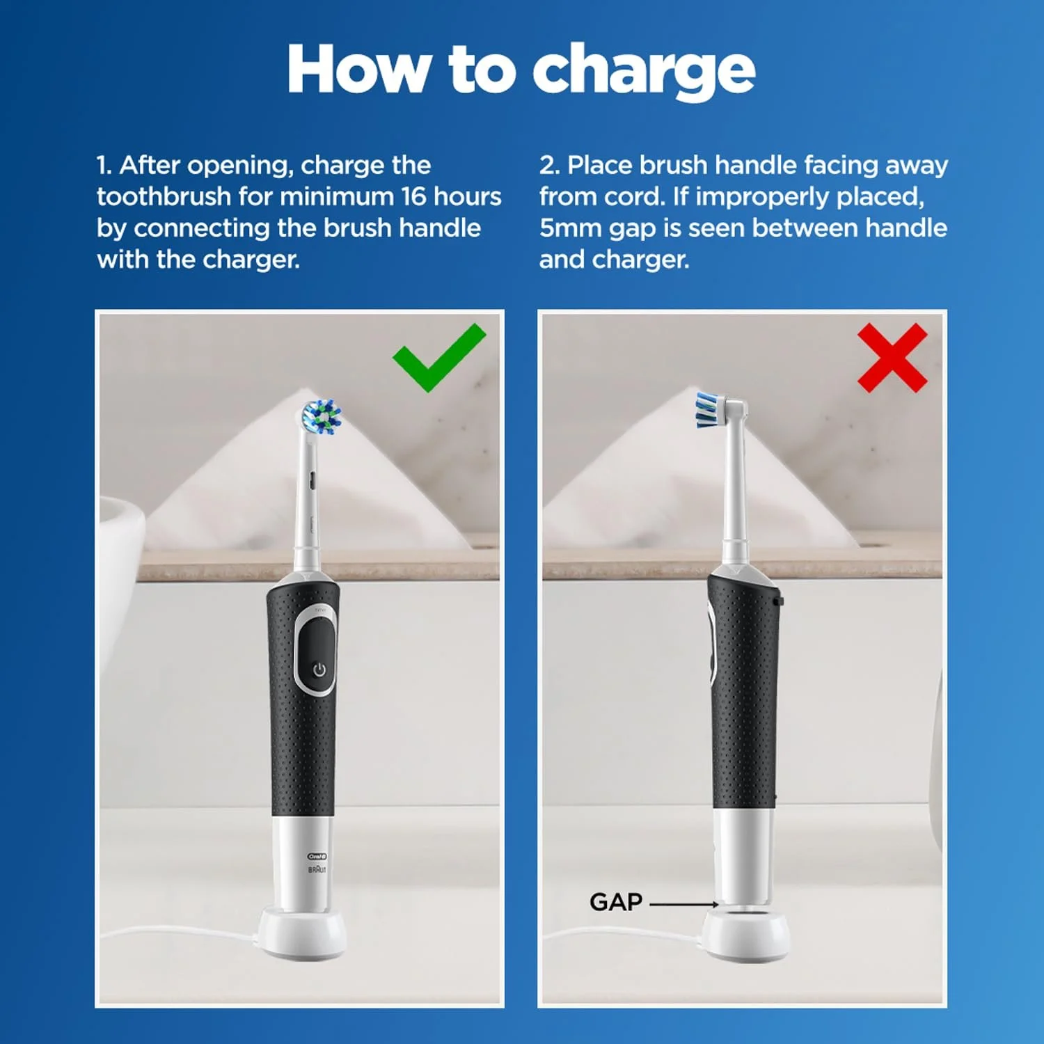 Электрическая зубная щетка ORAL-B Vitality 100 Cross Action Negro, фото №7