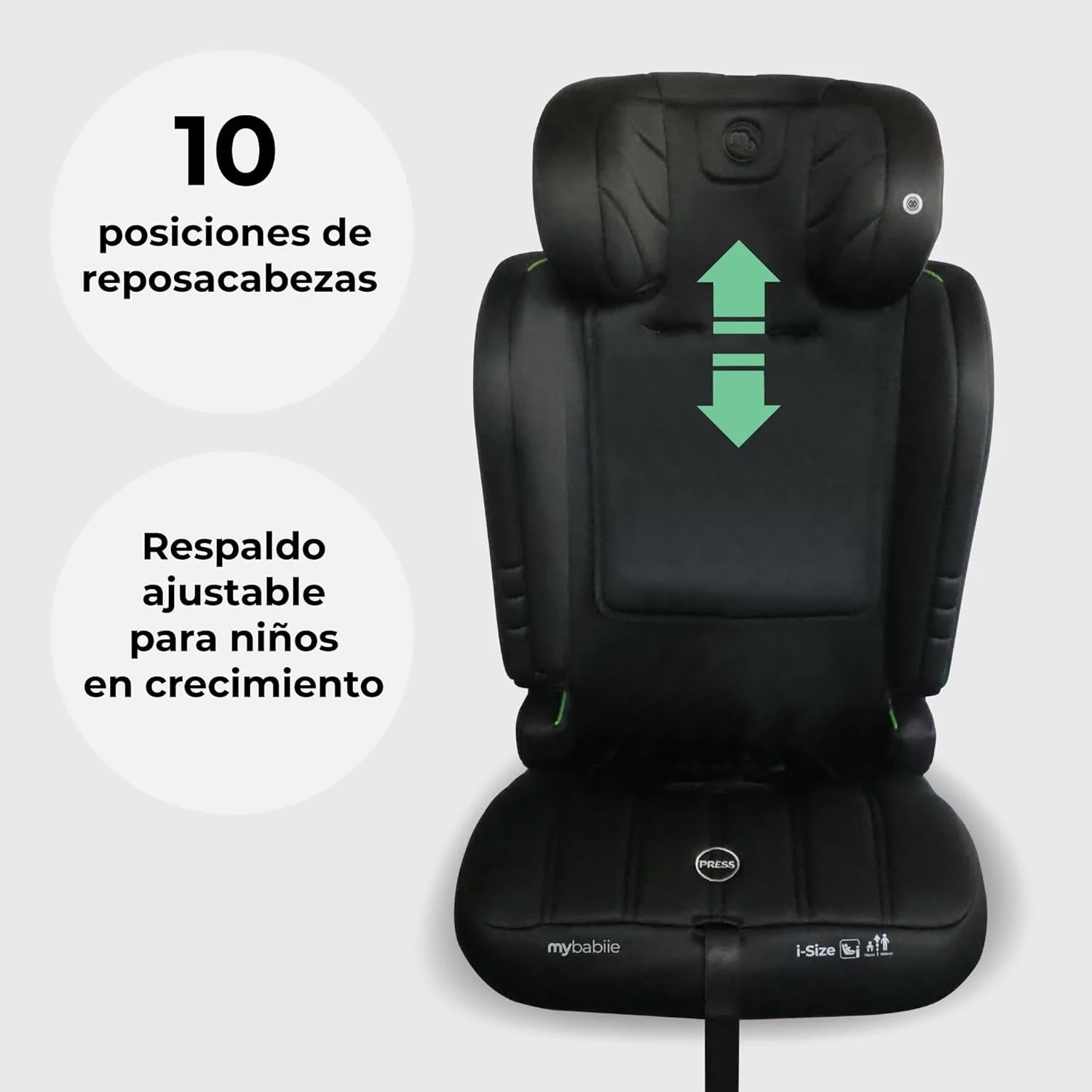 Детское автокресло My Babiie MBCS50 / Для малышей и детей / 76–150 см / Чёрное, фото №5