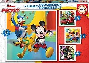 Набор пазлов 4-в-1 Educa Disney Mickey's Friends 12/16/20/25 элементов от 3 лет (19294) - Фото 1
