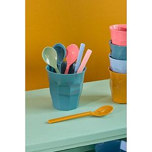 Ложки чайные RICE Набор из 6 штук "All You Need is Love and" Разноцветные Десертные ложки из прочного меламина 145 см synthetic.ua - Фото 1