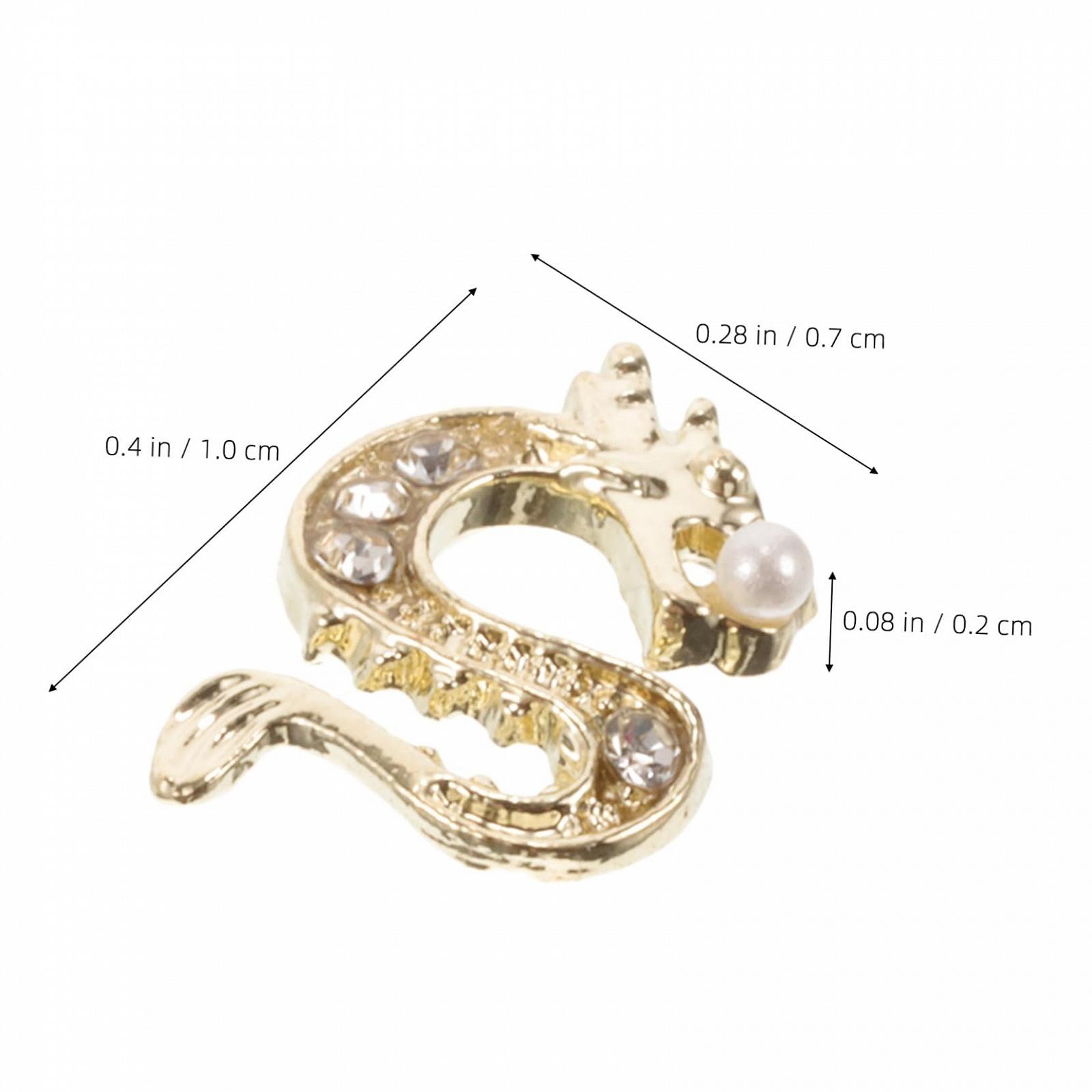 Подвески для ногтей Пачка из 50 штук Дракон 3D Стразы Miss Zircon Бриллиантовый Шарм, фото №8