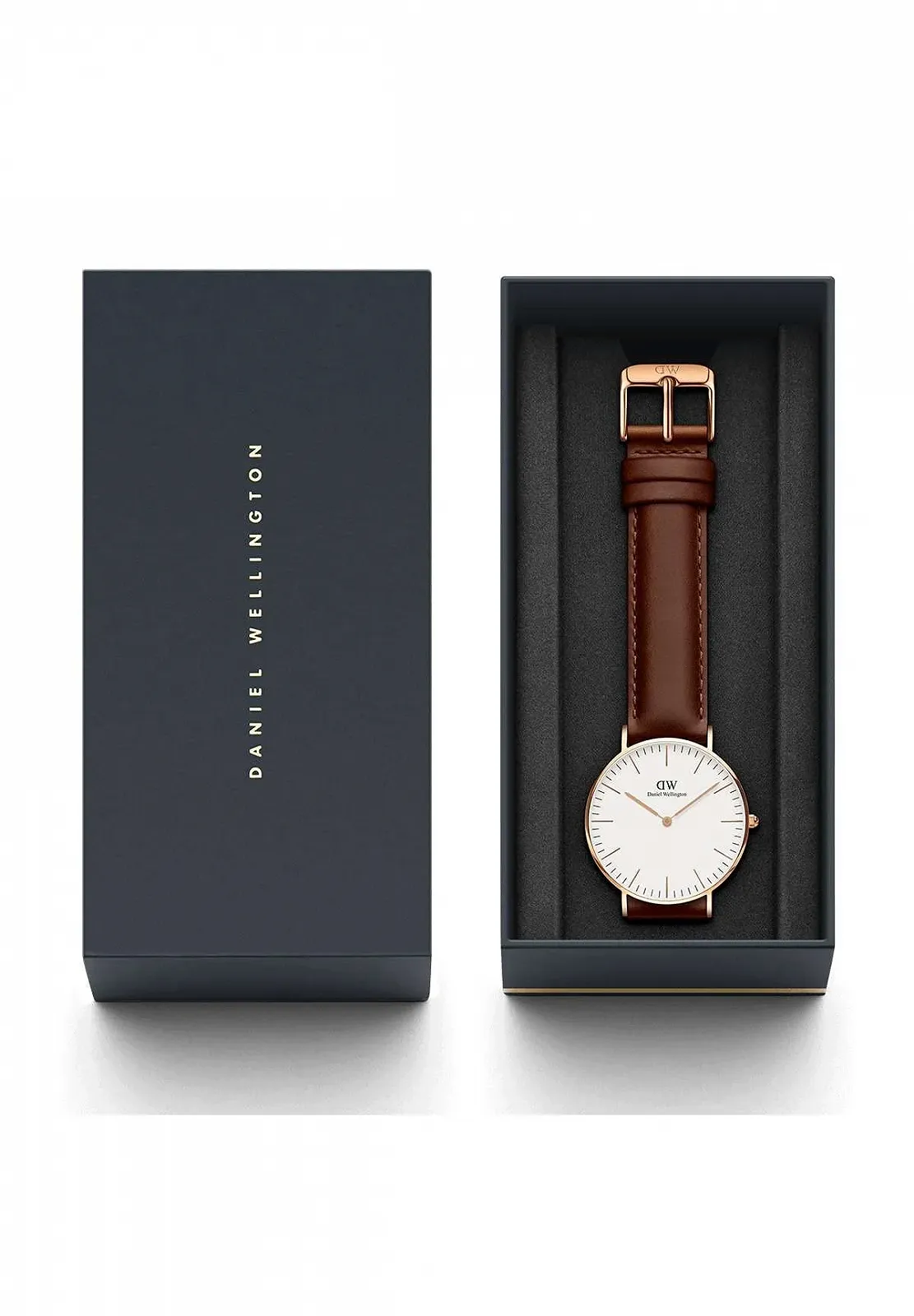Часы Daniel Wellington Classic St Mawes Кожаные Коричневые / Розовое Золото 36 мм для Мужчин и Женщин, фото №6 Часы Daniel Wellington Classic St Mawes Кожаные Коричневые / Розовое Золото 36 мм для Мужчин и Женщин, фото №6