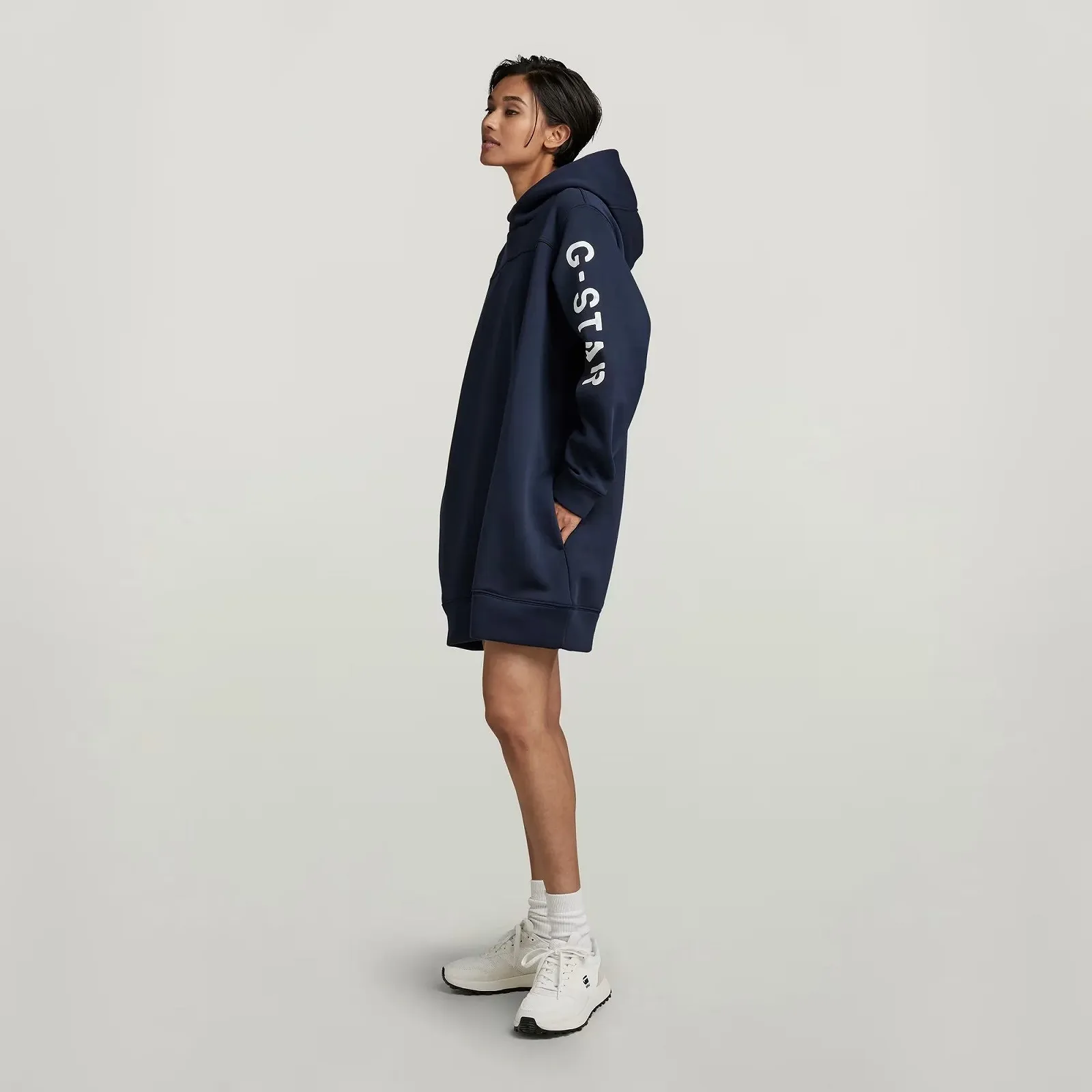 Женское платье G-Star RAW Multi Graphic Loose Hooded Sweater Dress - S, фото №2