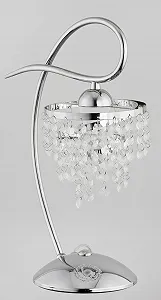 Настільна лампа Licht-Erlebnisse Metal Crystal (37 см, E14) Хром synthetic.ua - Фото 1