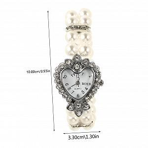 Кварцевые часы OATIPHO Perlen для женщин, наручные часы, часы с жемчужным ремешком для девочек, часы с жемчугом synthetic.ua - Фото 1