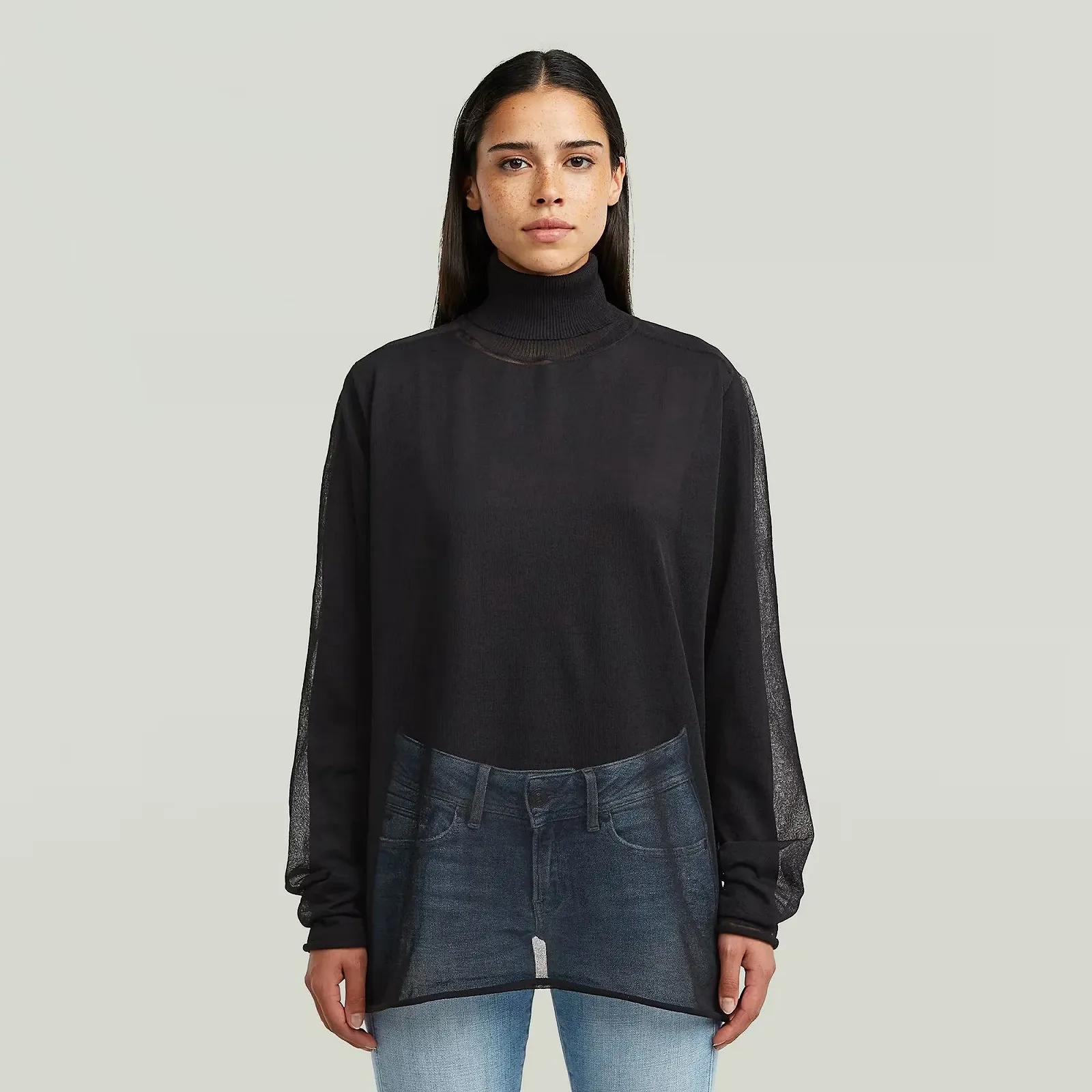 Жіночий светр G-Star RAW Sheer Loose Turtle Knitted Sweater - S, фото №1 Жіночий светр G-Star RAW Sheer Loose Turtle Knitted Sweater - S, фото №1