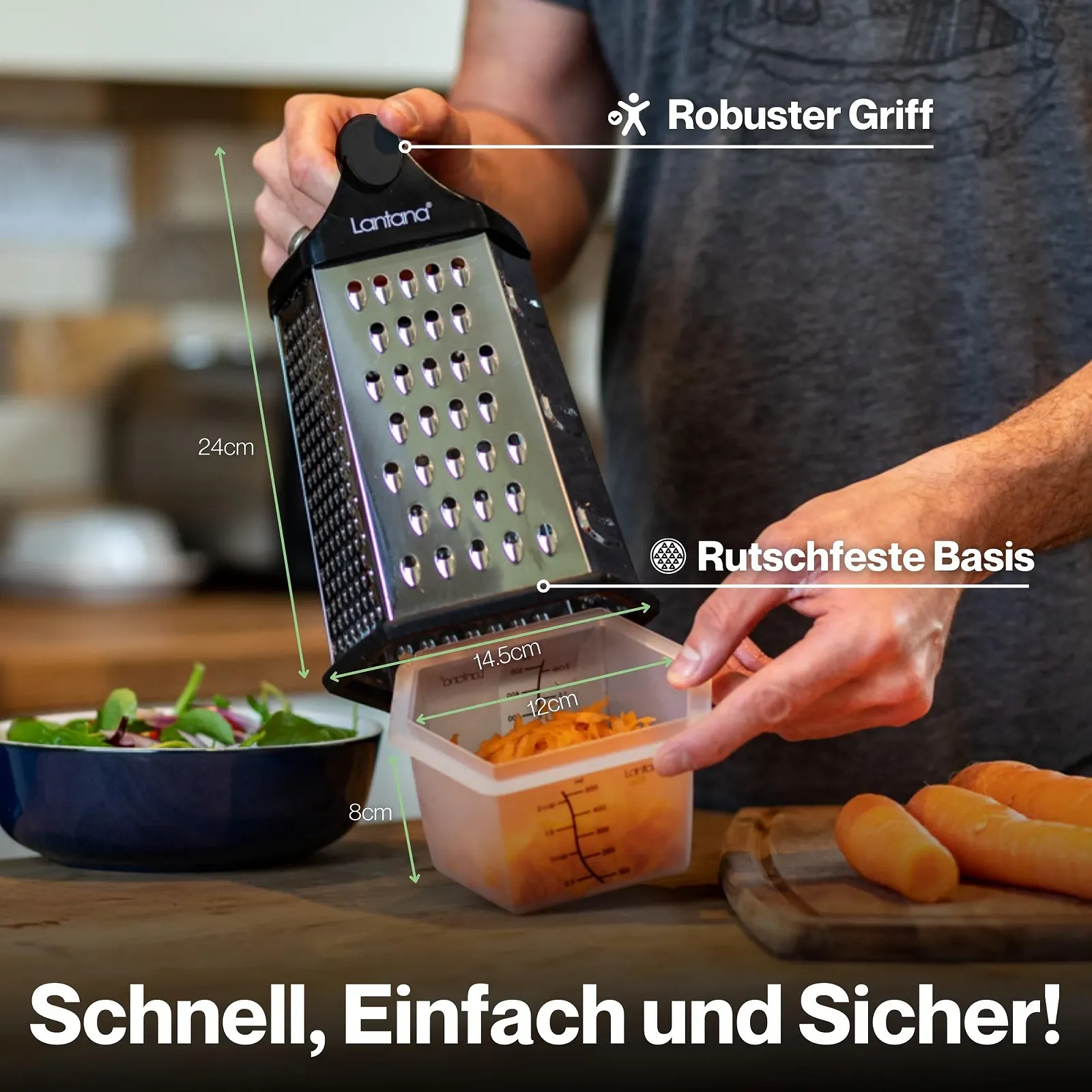 Терка Lantana 6-стороння з контейнером, фото №4