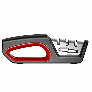 Точилка для ножів Snapbuy Professional 4 в 1 ручна для ножів та ножиць чорна - Фото 1