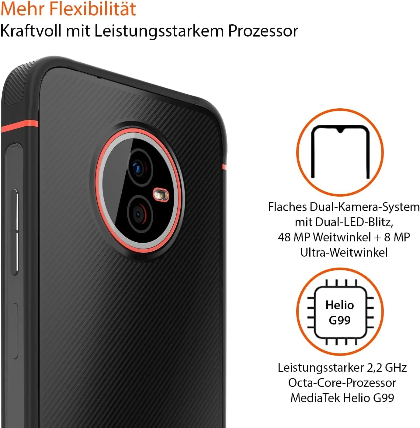 Смартфон Gigaset GX4 PRO 4G IP68 Military Standard 6.1" 128GB 6GB RAM 48MP Black, фото №4