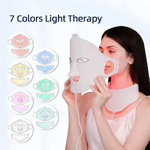 Силиконовая маска для лица 7 цветов LED Белая поверхность synthetic.ua - Фото 1