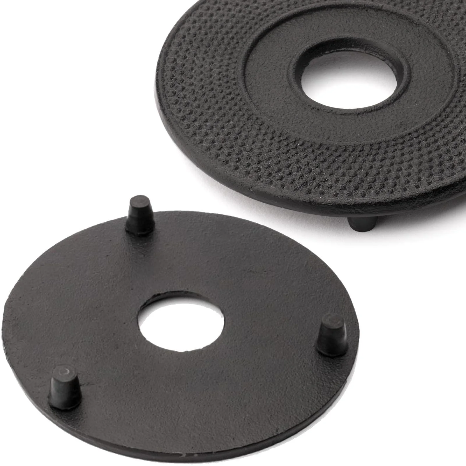 Чайник-заварник Чавунний Набір Asian Чорний 0.8 літра з фільтром-сіткою з нержавіючої сталі для розсипного чаю з блюдцем і чашкою (2 чашки), фото №7