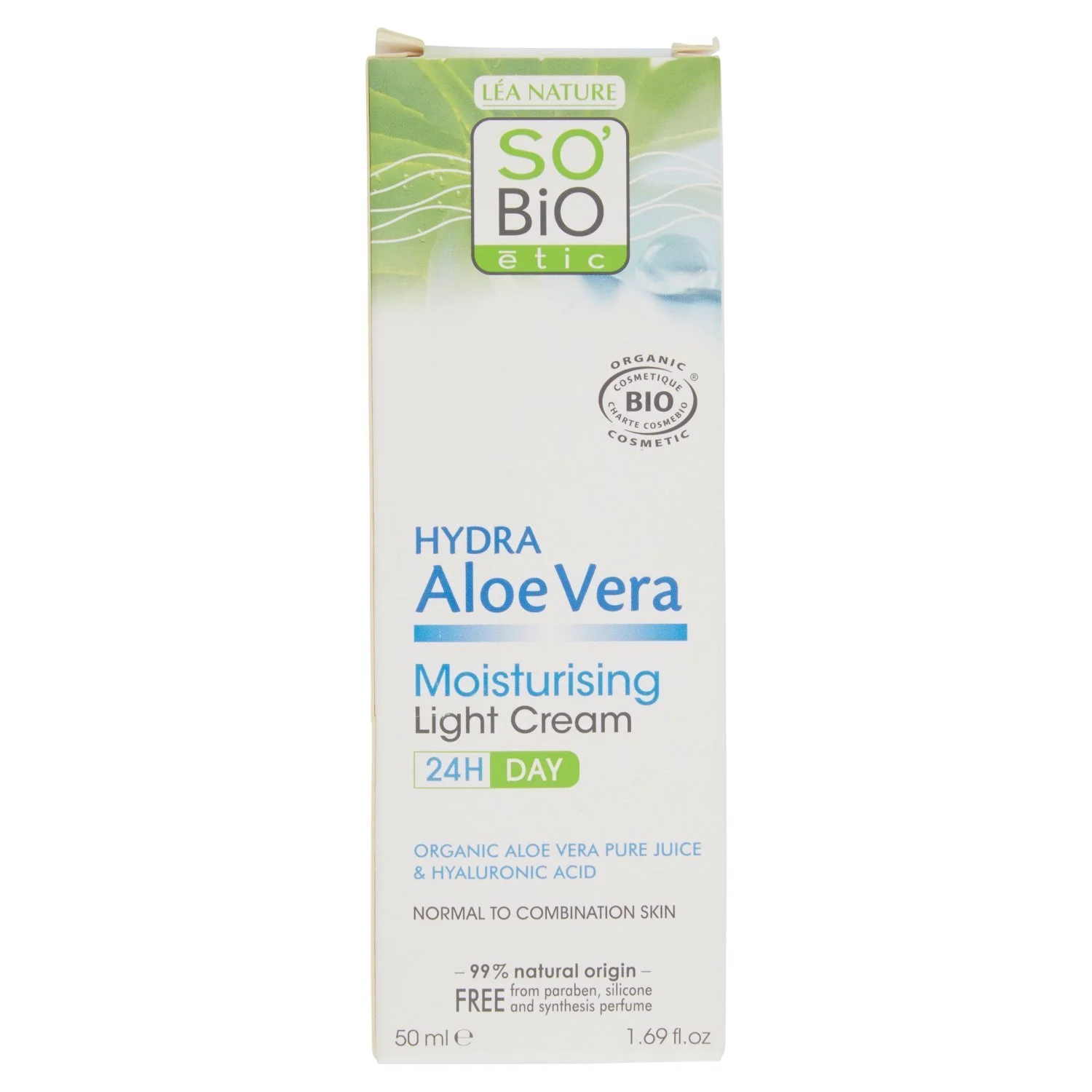 Денний крем So'Bio Étic Hydra Aloe Vera легкий зволожувальний, фото №6