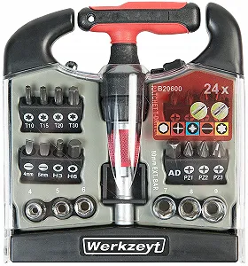 Werkzeyt CON:P Набор T-образных трещоточных отверток B20600 24 предмета - Фото 1