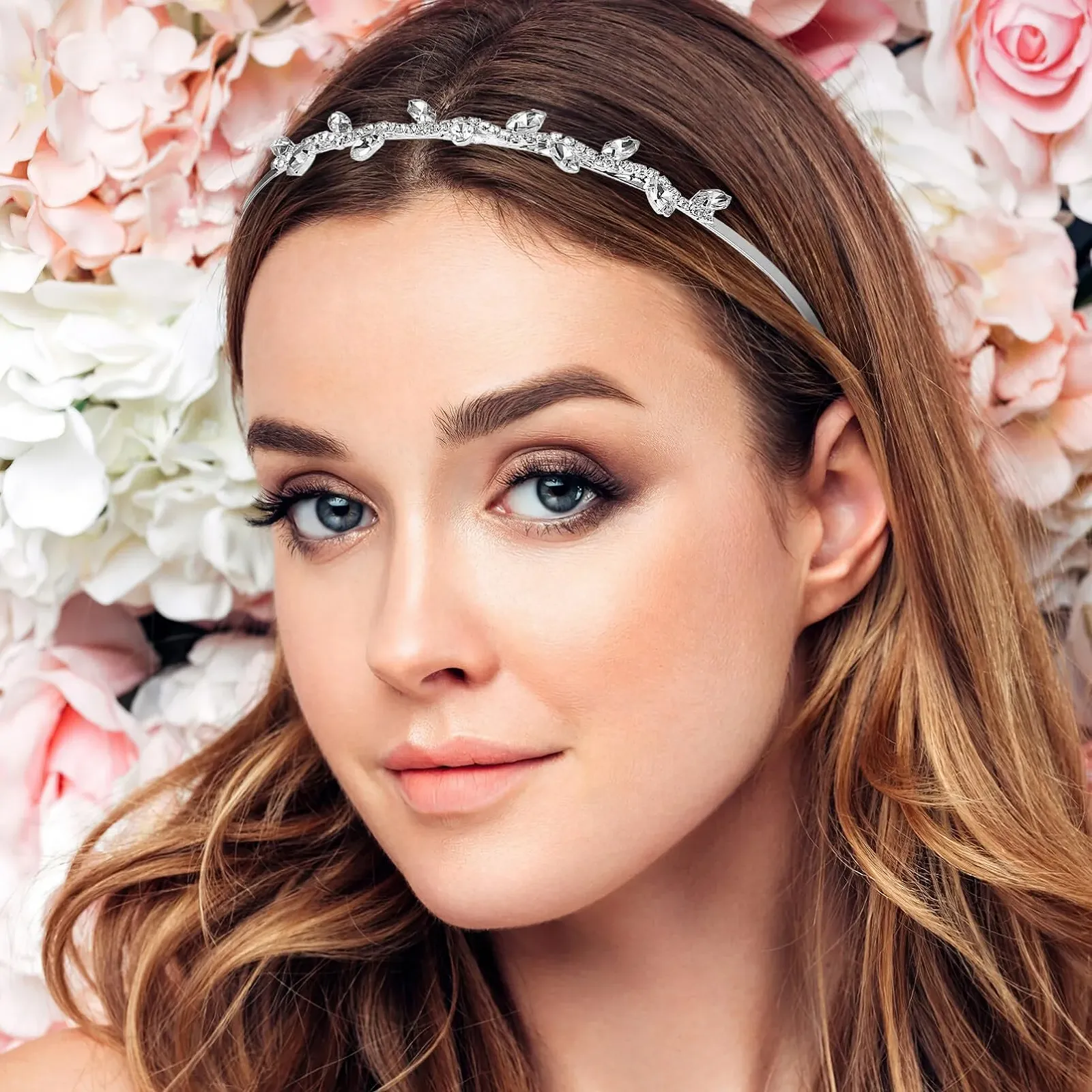 Обруч для волосся Весільний Beaupretty з кристалами, фото №3