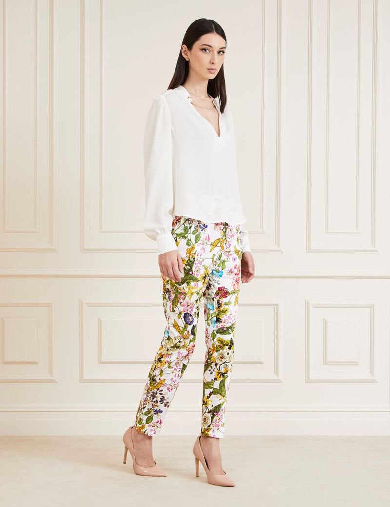 Жіноча блуза Marciano by Guess - Chain Collar Blouse (4RGH009998Z) Біла - 42, фото №4