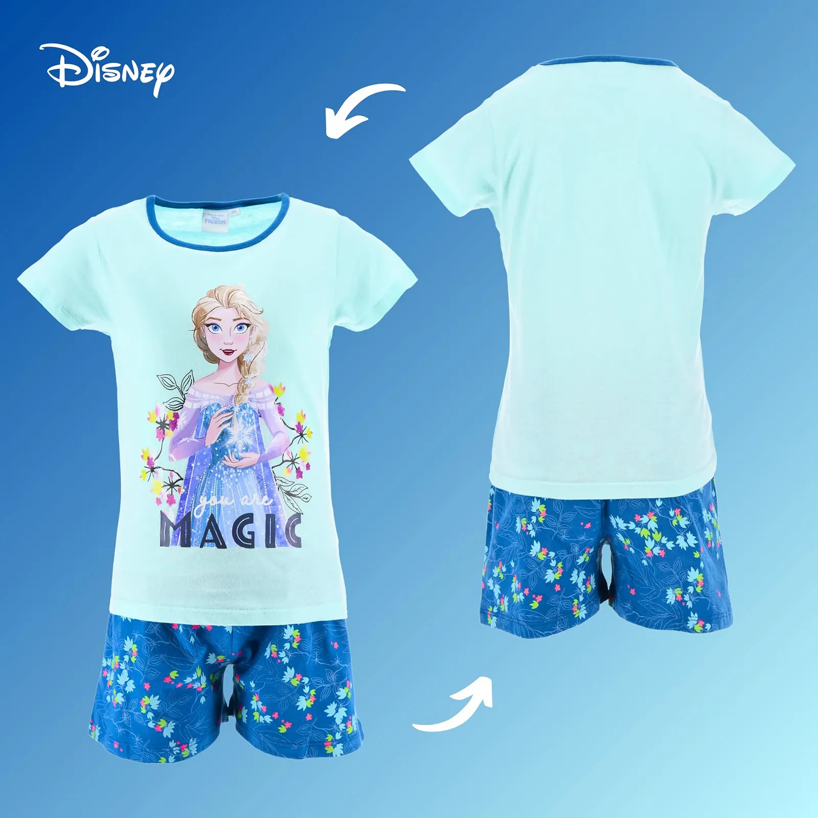 Комплект (футболка та шорти) Disney ELSA для дівчат, м’яка бавовна, Frozen, комплект з 2 предметів, фото №9 Комплект (футболка та шорти) Disney ELSA для дівчат, м’яка бавовна, Frozen, комплект з 2 предметів, фото №9