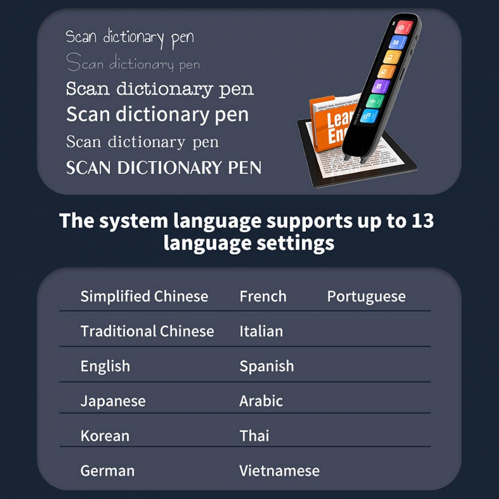 Ручка для сканування Scan Reader, екран 3,71 дюйма, ручка-перекладач на 112 мов, фото №8