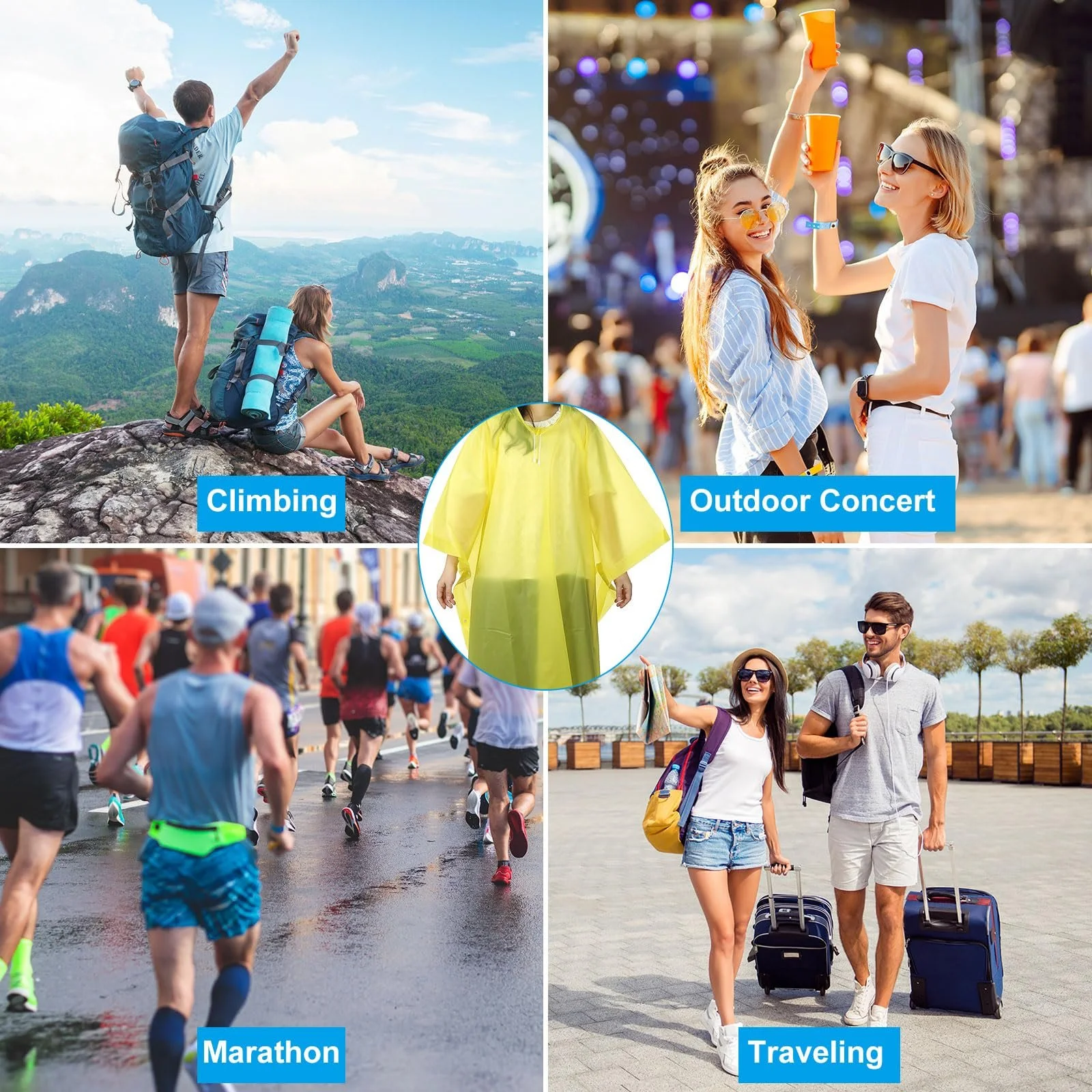 Дощовик PATIKIL 5 шт. EVA Білий, фото №6