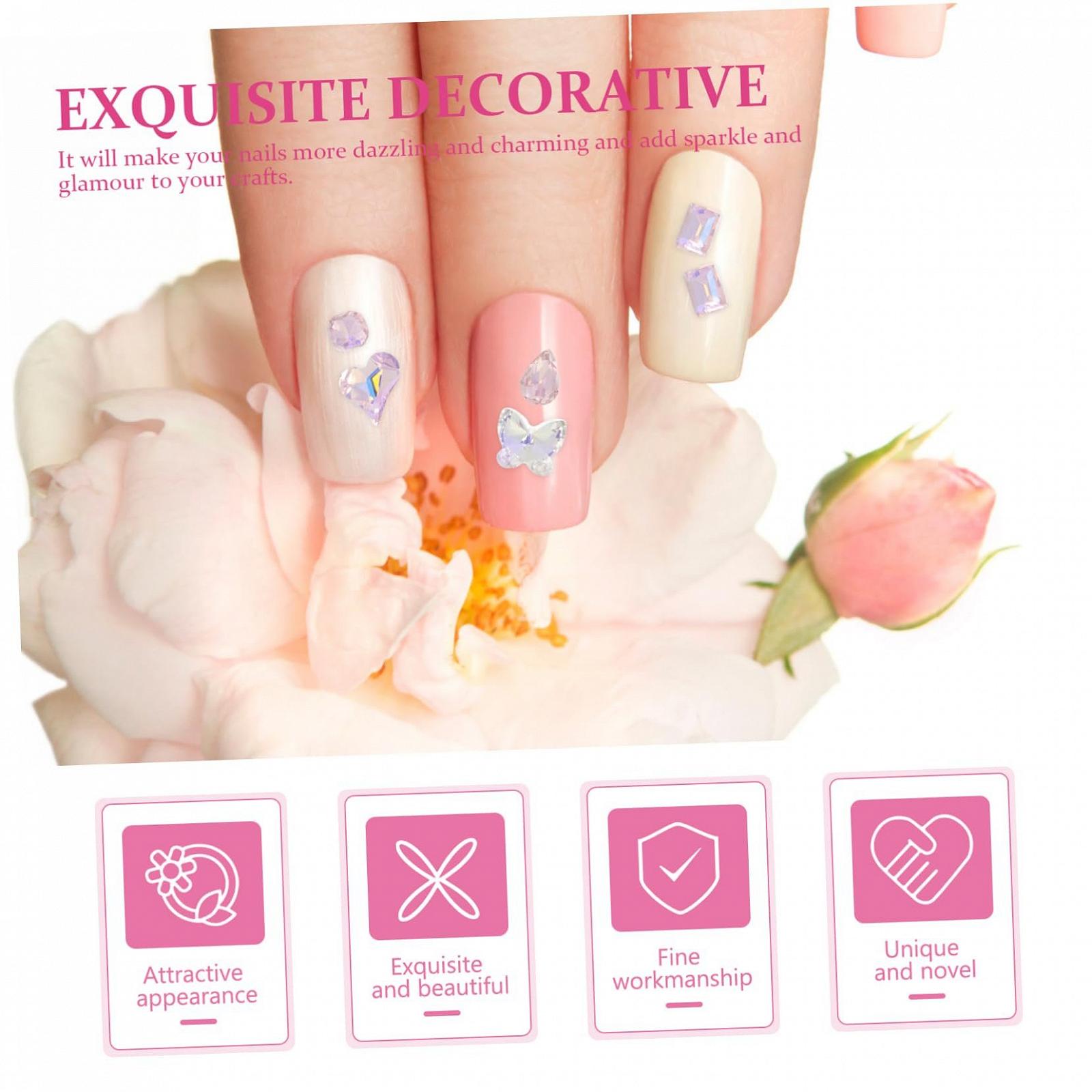 Стразы для ногтей Healeved, 160 шт, сердечки, украшения для ногтей, аксессуары для ногтей, стразы для ногтей, украшения для ногтей, орнаменты, подвески, украшения для ногтей, японские украшения, конусная дрель, пластик, фото №6