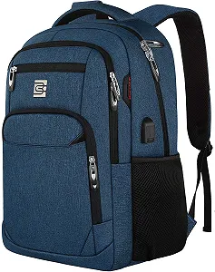 Рюкзак для ноутбука marcello 15.6 дюймів з USB-портом та кишенею анти-крадій Blue - Фото 1