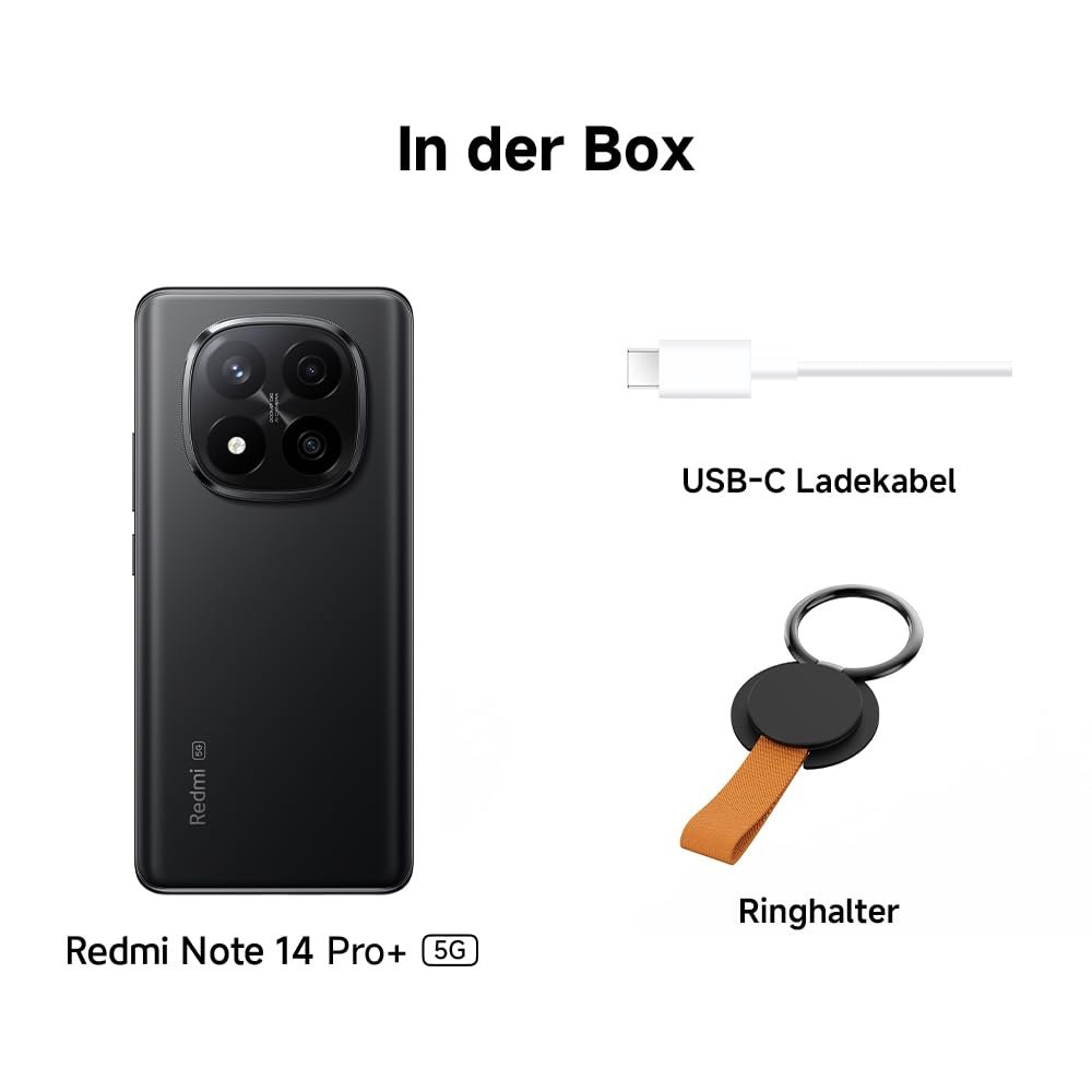 Смартфон Xiaomi Redmi Note 14 Pro+ 5G, 12 + 512 ГБ, Чорний, 200 МП професійна AI камера, IP68, 120 Вт HyperCharge, фото №5